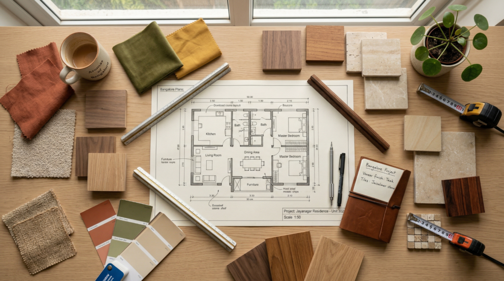 Line of Thought villa interior and exterior design in Bangalore — luxury residential project with biophilic design and custom construction