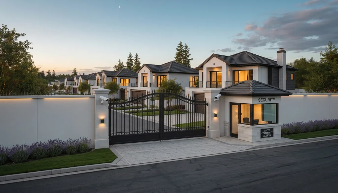 A well developed gated community villas