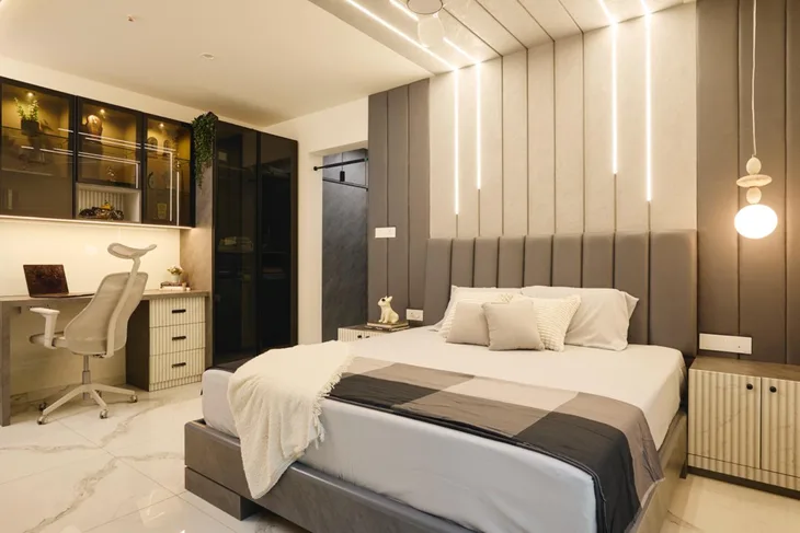 A teenagers bedroom that foster comfort, functionality and individuality.